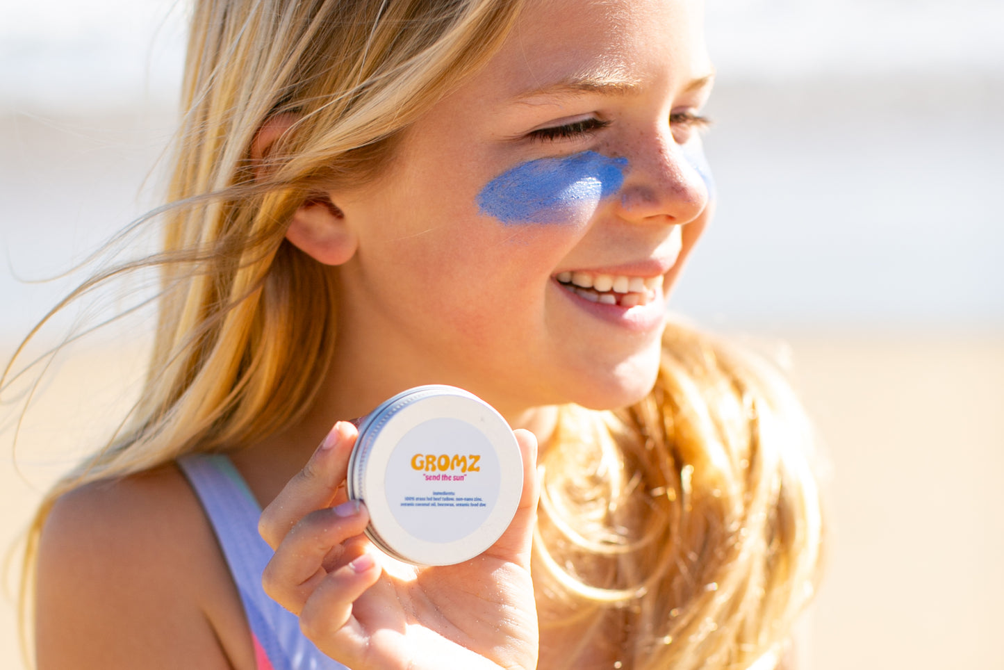 Colored Zinc Sunscreen & Nose Coat - BLUE